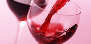 Wine pouring into glass